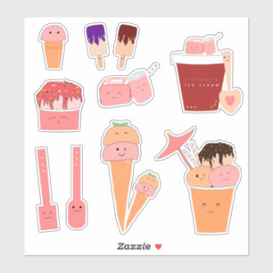 Set of 10 Sweet Things Design   Cute Ice Cream