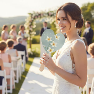 Set of 10 Unique Flower Design Fans - Minimalist 