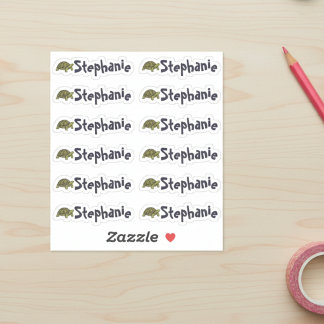 Set of 12 Cute Turtle Name Labels
