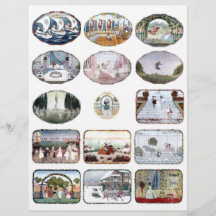 Set of 15 - Children's Book Images Collage Sheet