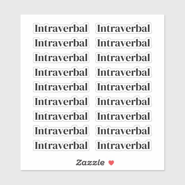 Set of 18 ABA Labels | Autism Therapy Stickers (Sheet)