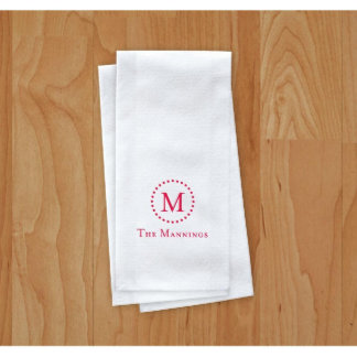 Set of 25 Letterpress Initial Linen Bath Towels