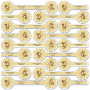 Set of 27 Photo / Logo Honey Bee Security Lid Gold