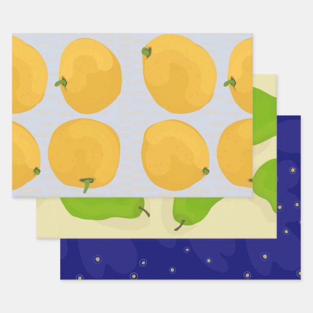 Set of 3 Gift Wrap Sheets (Set)