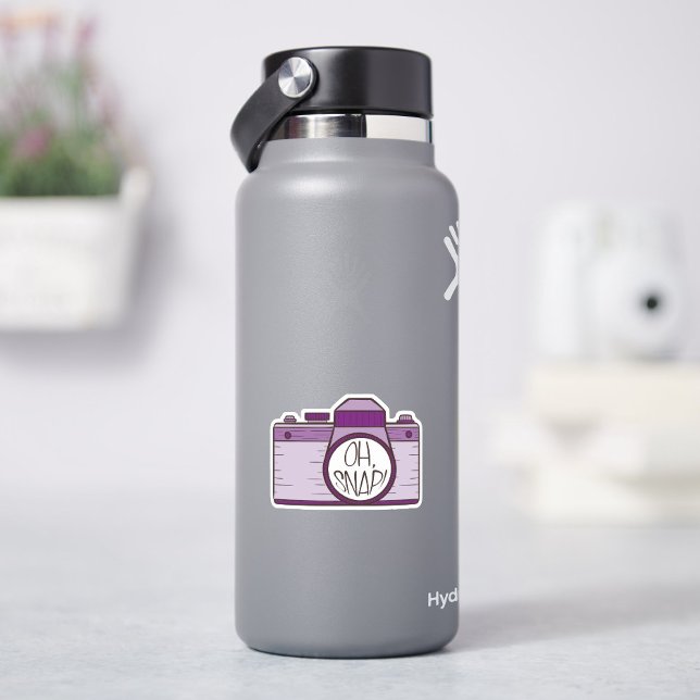Set of 3 Oh Snap! Purple Pastel Camera Sticker (Creator Uploaded)