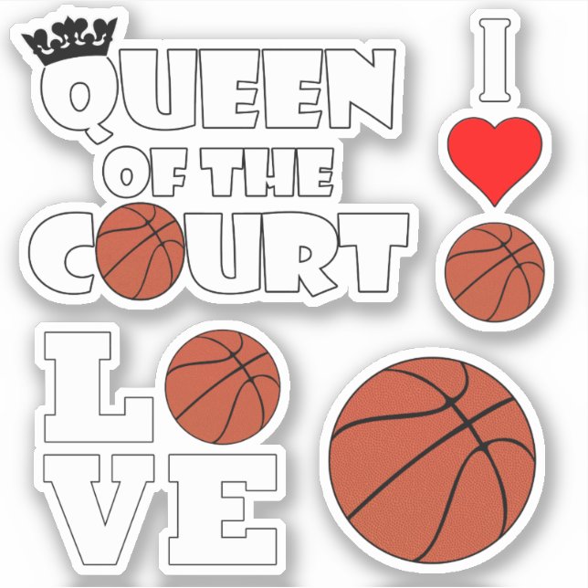 Set of 4 Basketball Players Sports Lovers Contour (Front)