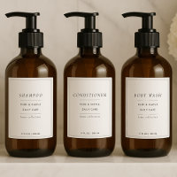 Set of 4 Custom Bathroom Labels