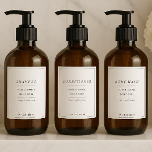 Set of 4 Custom  Bathroom Labels