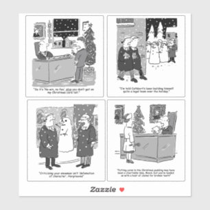 Set of 4 Funny Legal Theme Cartoons.