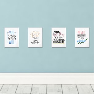 Set of 4 Inspirational Quote Prints – Motivational