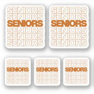 Set of 5 Burnt Orange Seniors Seniors Seniors