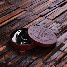 Set of 5 Engraved Steel Wine Accessories