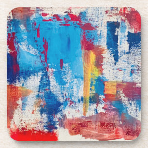 Set of 6 Abstract Art Stone Coasters