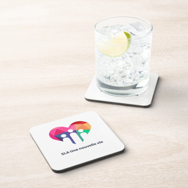 Set of 6 gray glass underneath for aperitif coaster (Right Side)