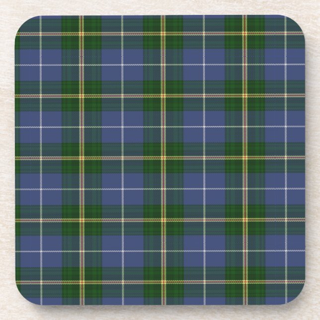 Set Of 6 Nova Scotia tartan Drink Coasters (Front)