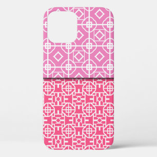 Set of 6 seamless geometric pattern. Vintage illus iPhone 12 Case
