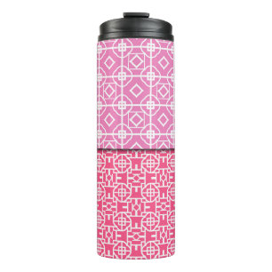 Set of 6 seamless geometric pattern. Vintage illus Thermal Tumbler