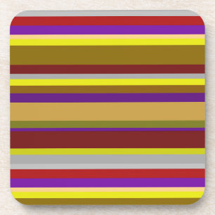 Set of 6 striped and modern coaster
