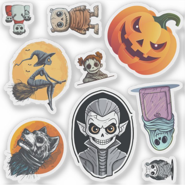 Set of 9 Spooky Halloween (Front)