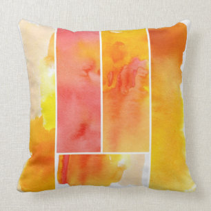 Set of abstract  watercolor hand painted cushion
