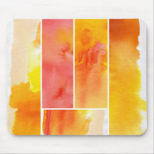 Set of abstract  watercolor hand painted mouse mat