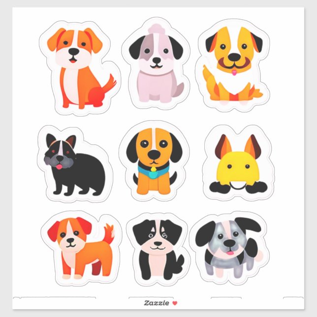Set Of Adorable Dog (Sheet)