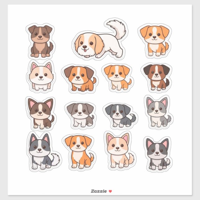 Set Of Adorable Dogs (Sheet)