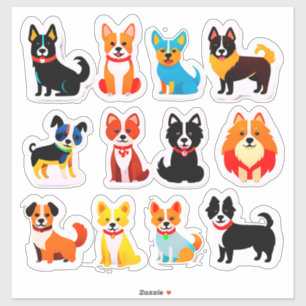 Set Of Adorable Dogs