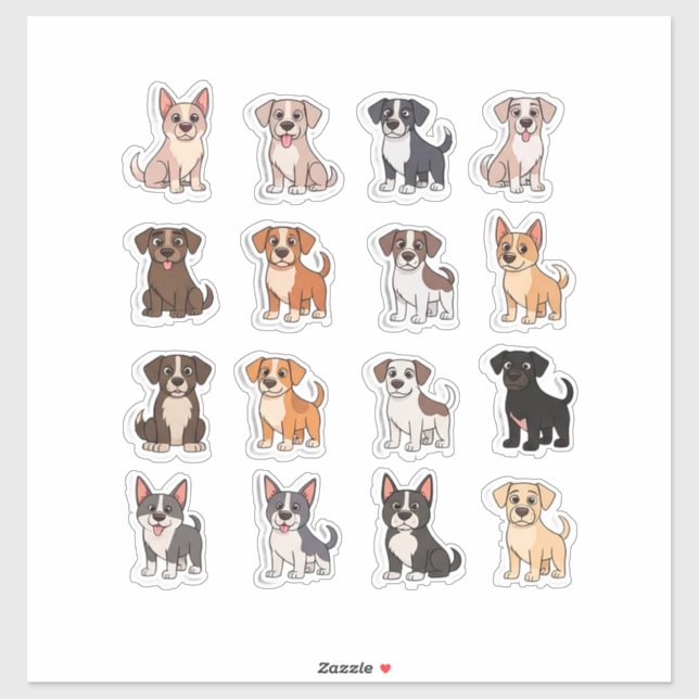 Set Of Adorable Dogs (Sheet)