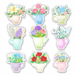 Set of bouquets sticker