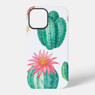 Set of cacti with flowers. Isolated elements on a iPhone 12 Case