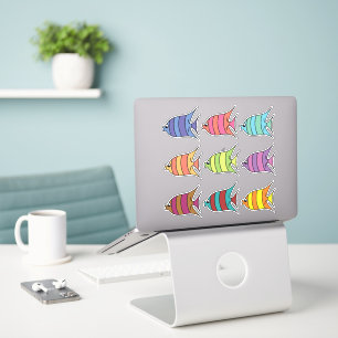 set of cartoon fish 