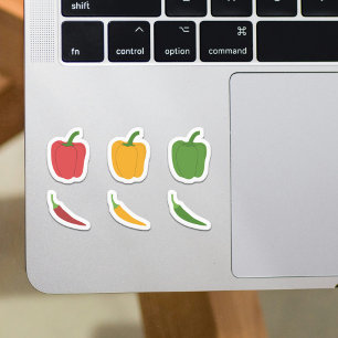 Set of Chilli Peppers & Bell Peppers Stickers