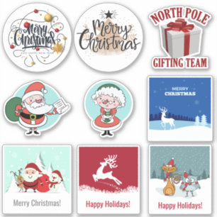 Set of Christmas stickers