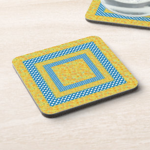 Set of Coasters: Country Daffodils, Polka Dots Coaster