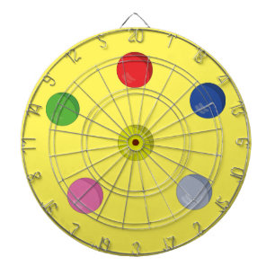 Set of coloured balls dartboard