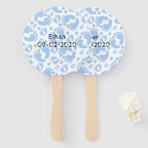 Set of Fans Baby Blue Feet Boy