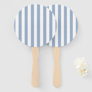 Set of Fans Baby Blue & White Stripe