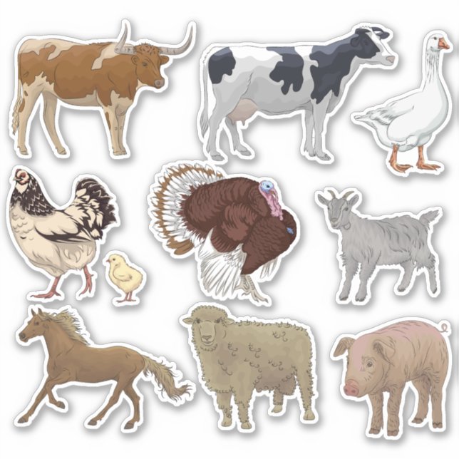 set of farm animals (Front)