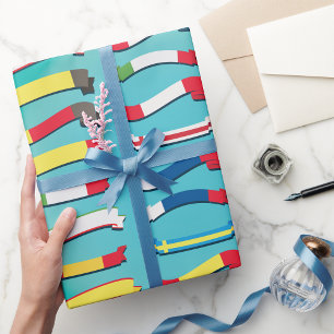 Set Of Flags Wrapping Paper
