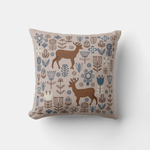 Set of flower elements in the Scandinavian style, Cushion