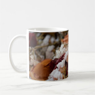 Set of flowers,  greeting card abstract, anniversa coffee mug