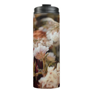 Set of flowers, greeting card abstract, anniversa thermal tumbler