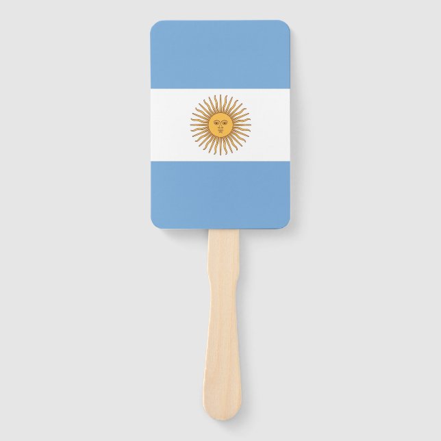 Set of hand fan with flag of Argentina (Front)