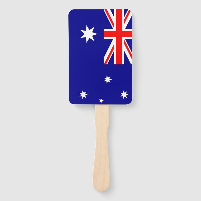 Set of hand fan with flag of Australia (Front)
