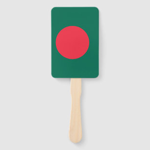 Set of hand fan with flag of Bangladesh