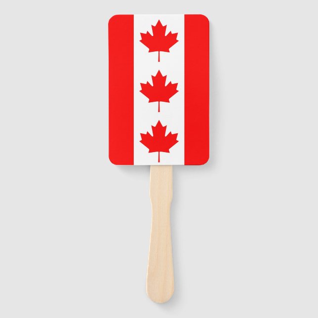 Set of hand fan with flag of Canada (Front)