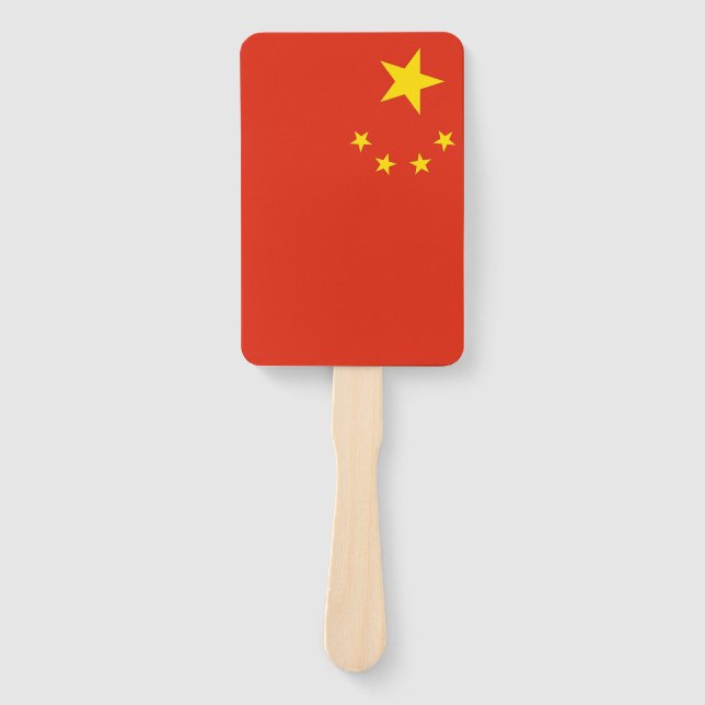 Set of hand fan with flag of China (Front)