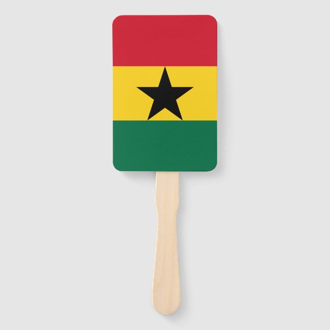 Set of hand fan with flag of Ghana (Front)