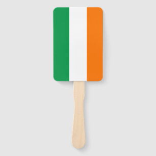 Set of hand fan with flag of Ireland